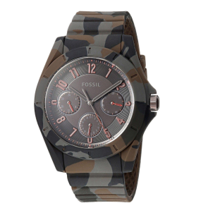 Bracelet de montre (Combinaison bracelet + cas) Fossil FS5326 Silicone Brun